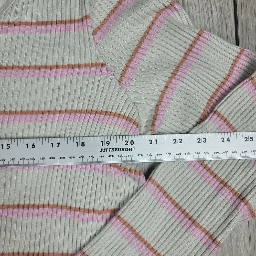 American Eagle Super Soft Striped Beige Longsleeve Blouse | Size XXL - Picture 7 of 7